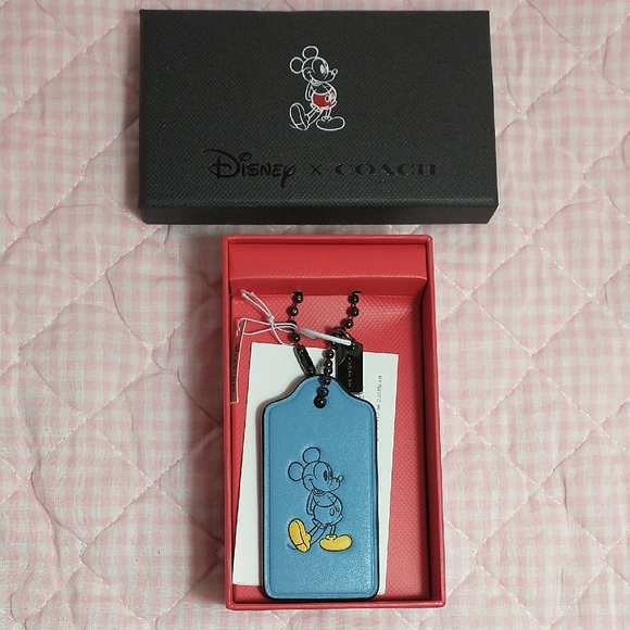 Coach Accessories - Disney x Coach Blue Mickey Mouse Hang Tag Keychain / Bag Charm